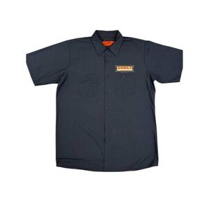 Red Kap Surly Brewing Co Work Shirt Men Sz L Black Short Sleeve Industrial Blend